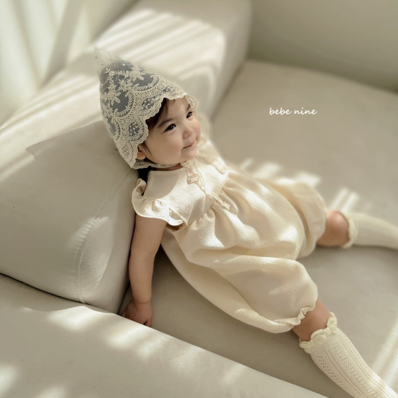 Bebe Nine - Korean Baby Fashion - #babyboutique - Angel Frill Ribbon Suit - 4
