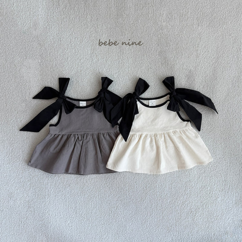 Bebe Nine - Korean Baby Fashion - #babyboutiqueclothing - Shoulder Ribbon Blouse - 12