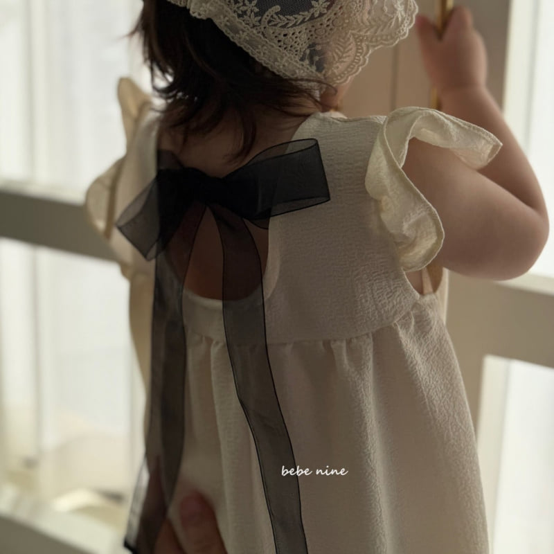 Bebe Nine - Korean Baby Fashion - #babyclothing - Angel Frill Ribbon Suit - 5