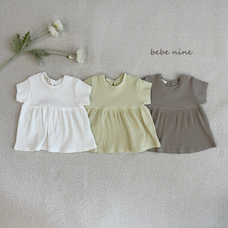 Bebe Nine - Korean Baby Fashion - #babyclothing - Soft Rib One-piece - 12