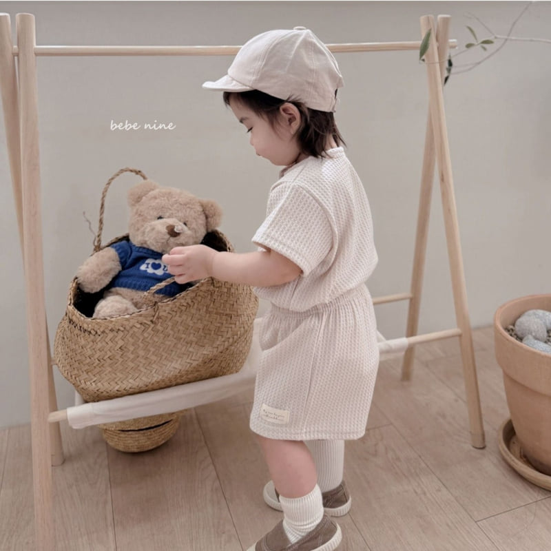 Bebe Nine - Korean Baby Fashion - #babyclothing - Creamy Waffle Set