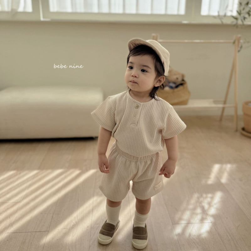 Bebe Nine - Korean Baby Fashion - #babyfashion - Creamy Waffle Set - 2