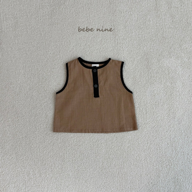 Bebe Nine - Korean Baby Fashion - #babyfever - Button Cool Sleeveless Tee - 11