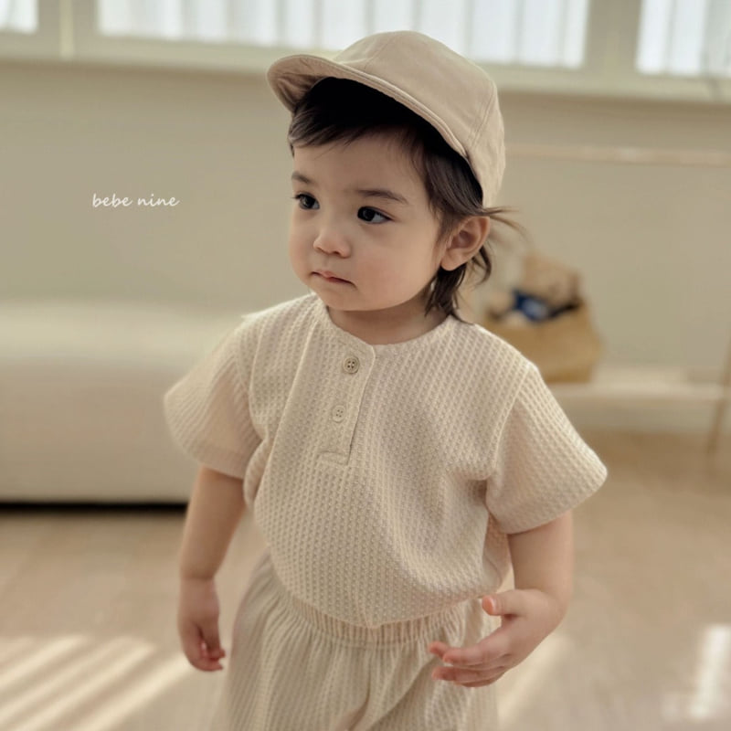 Bebe Nine - Korean Baby Fashion - #babyfever - Creamy Waffle Set - 3