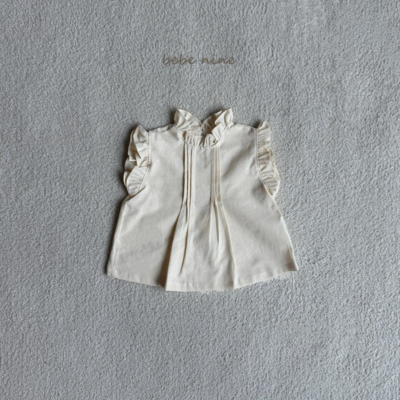 Bebe Nine - Korean Baby Fashion - #babygirlfashion - Essence Frill Linen Top - 10