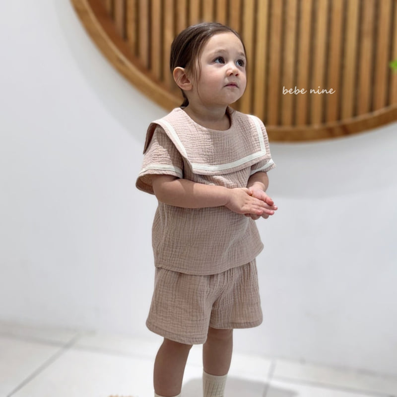 Bebe Nine - Korean Baby Fashion - #babygirlfashion - Square Sailor Set - 2