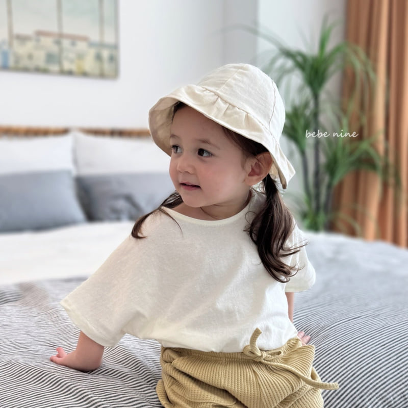 Bebe Nine - Korean Baby Fashion - #babylifestyle - Linen Bucket Hat