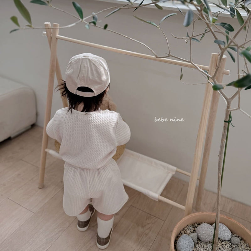 Bebe Nine - Korean Baby Fashion - #babylifestyle - Creamy Waffle Set - 5
