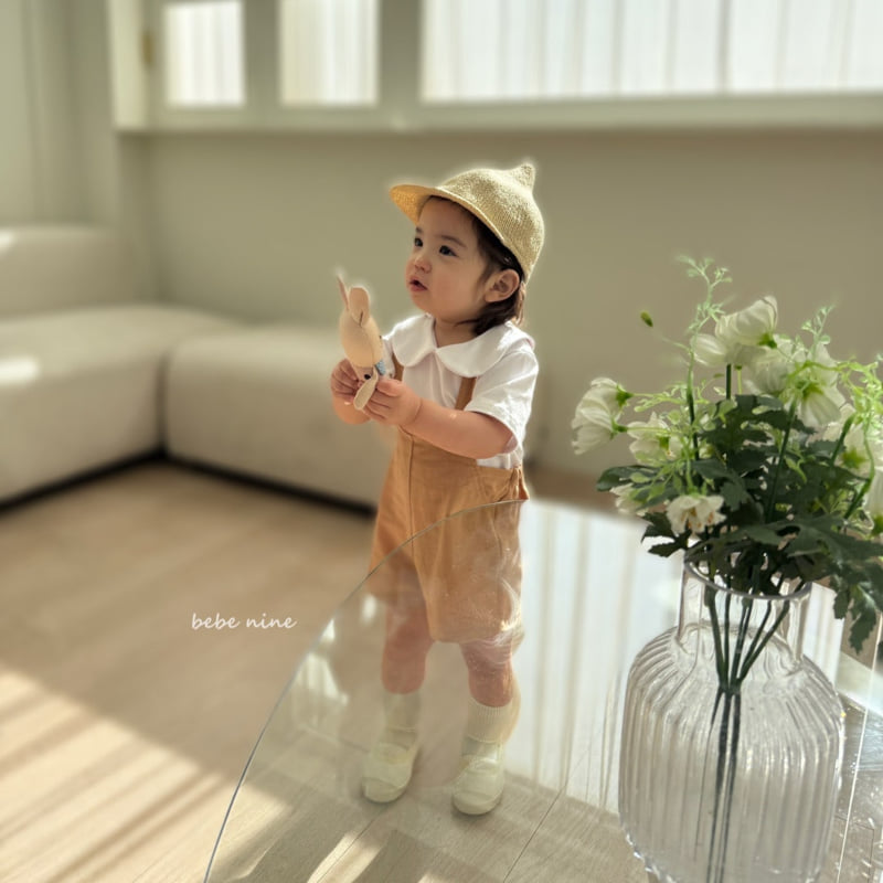 Bebe Nine - Korean Baby Fashion - #babylifestyle - Coco Linen Overalls Pants - 2