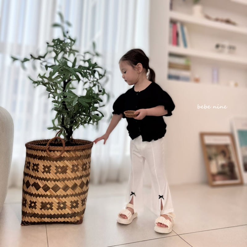 Bebe Nine - Korean Baby Fashion - #babylifestyle - Worri Ribbon Bootcut Pants