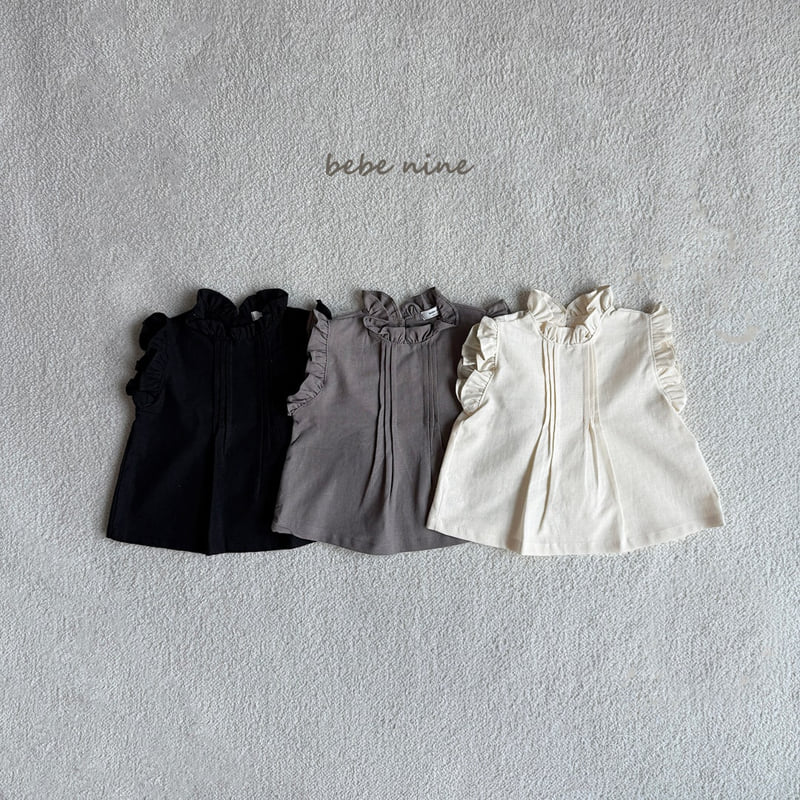 Bebe Nine - Korean Baby Fashion - #babyoninstagram - Essence Frill Linen Top - 12