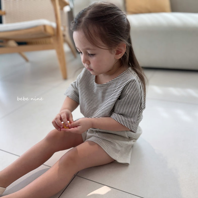 Bebe Nine - Korean Baby Fashion - #babyoninstagram - Stripe Boxy Tee - 5