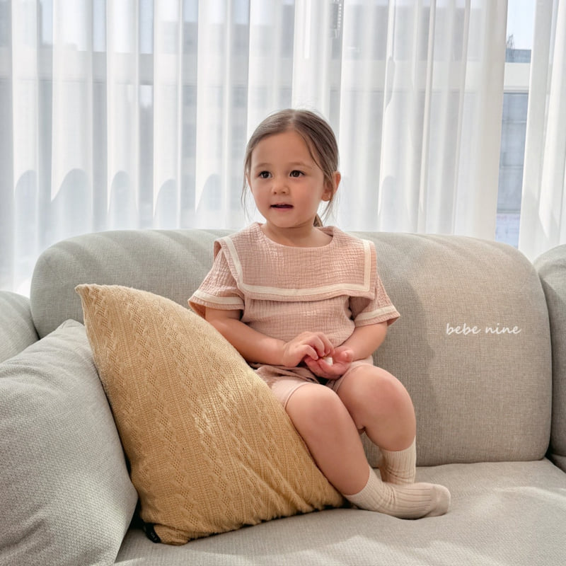 Bebe Nine - Korean Baby Fashion - #babylifestyle - Square Sailor Set - 4