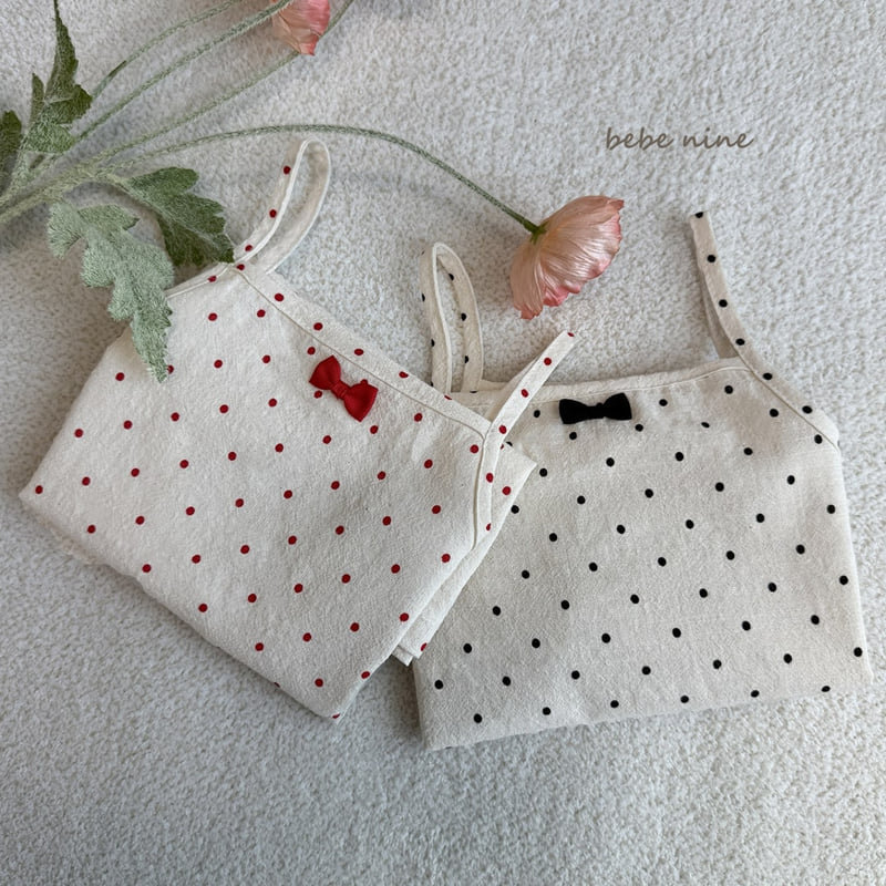 Bebe Nine - Korean Baby Fashion - #babyoninstagram - Mini Ribbon Dot Suit - 12
