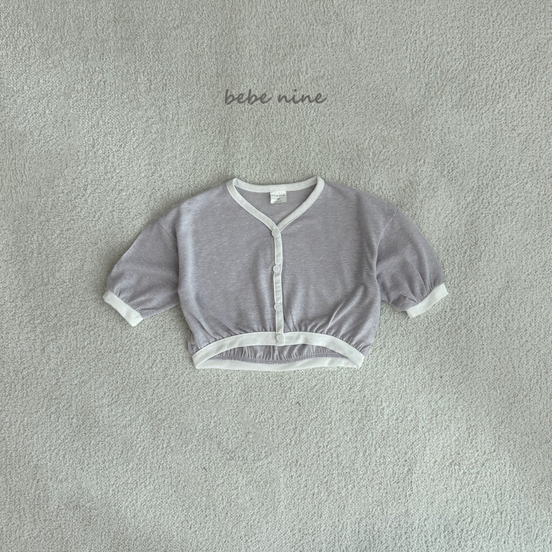 Bebe Nine - Korean Baby Fashion - #babyoninstagram - Linen Edge Cardigan - 10