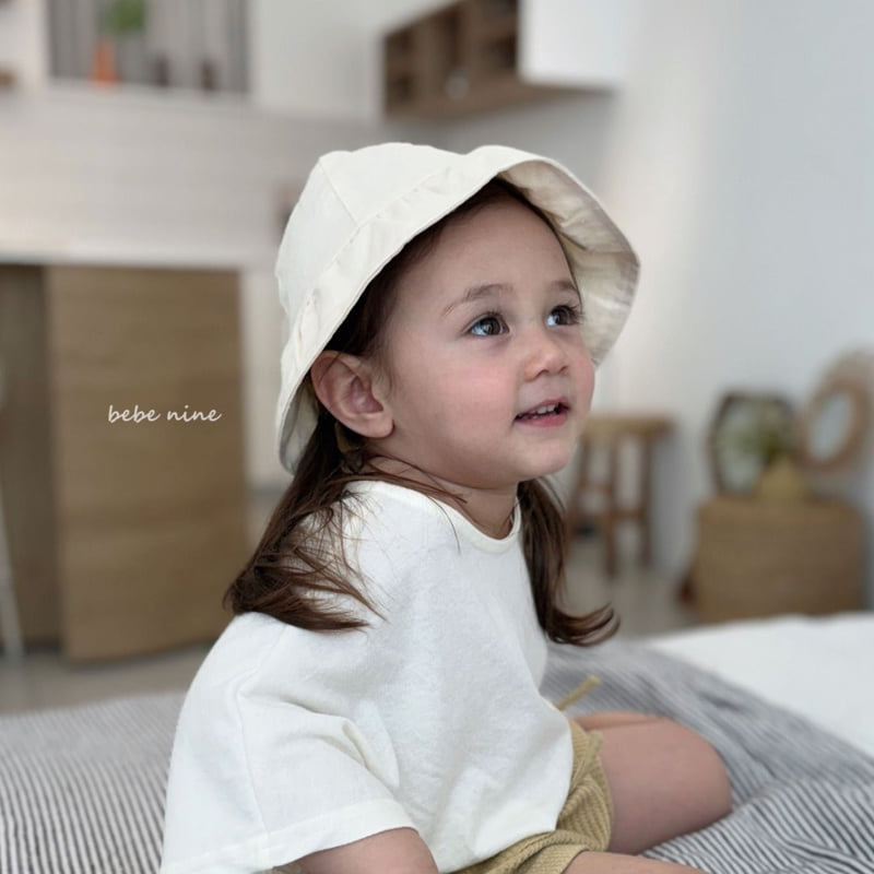 Bebe Nine - Korean Baby Fashion - #babyoninstagram - Linen Bucket Hat - 2