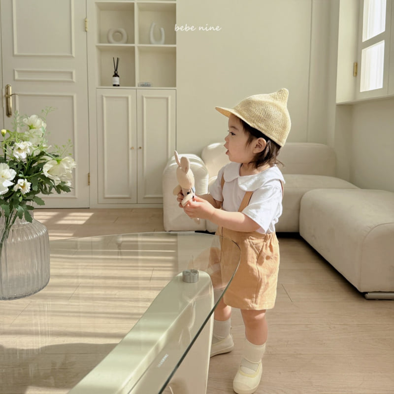 Bebe Nine - Korean Baby Fashion - #babyoninstagram - Coco Linen Overalls Pants - 3