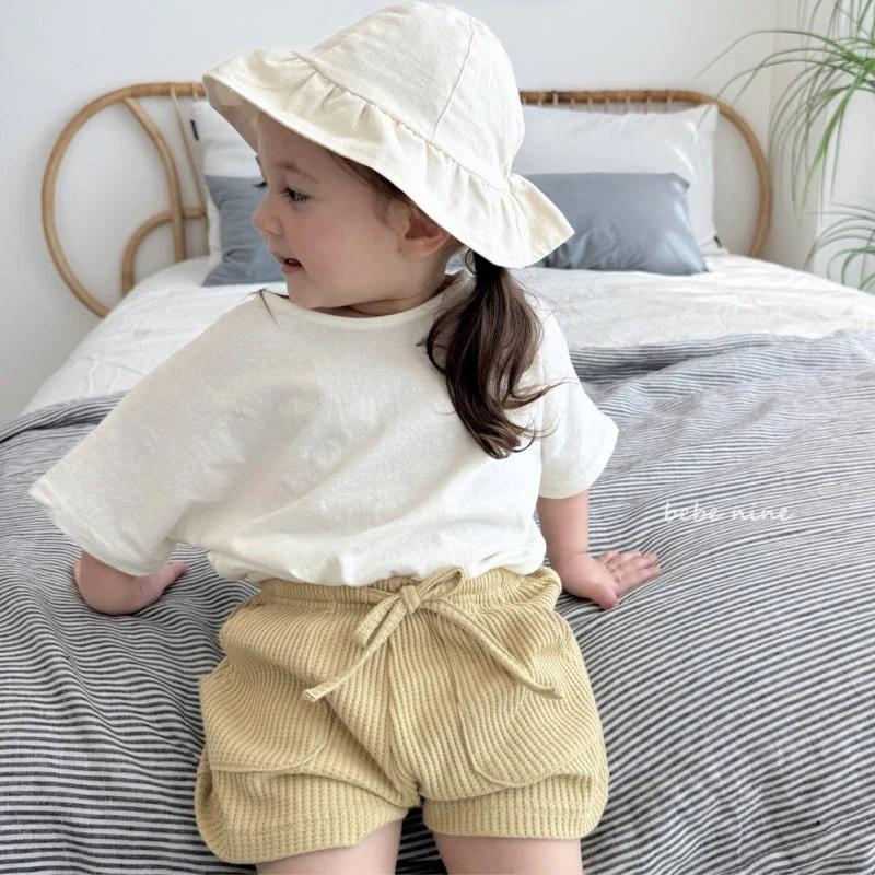 Bebe Nine - Korean Baby Fashion - #babyoninstagram - Waffle Pocket Pants