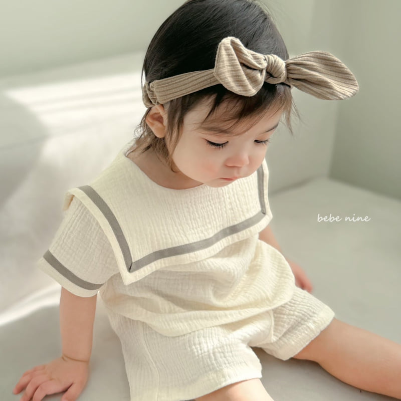 Bebe Nine - Korean Baby Fashion - #babyootd - Square Sailor Set - 5