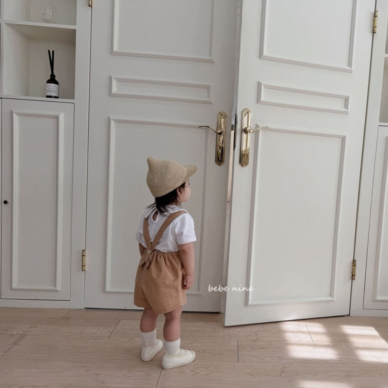 Bebe Nine - Korean Baby Fashion - #babyoninstagram - Coco Linen Overalls Pants - 4