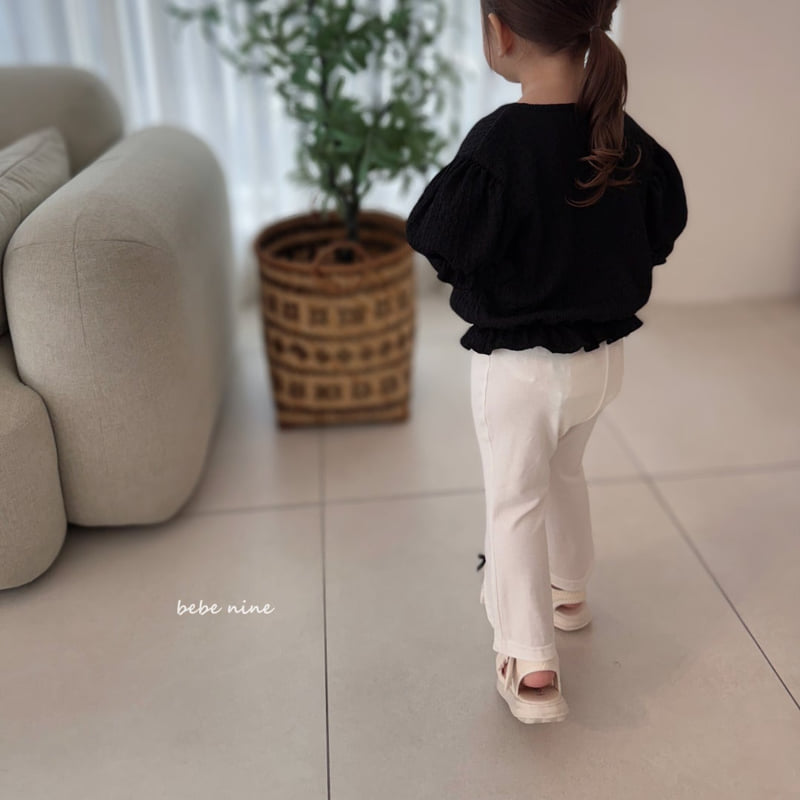Bebe Nine - Korean Baby Fashion - #babyootd - Worri Ribbon Bootcut Pants - 3