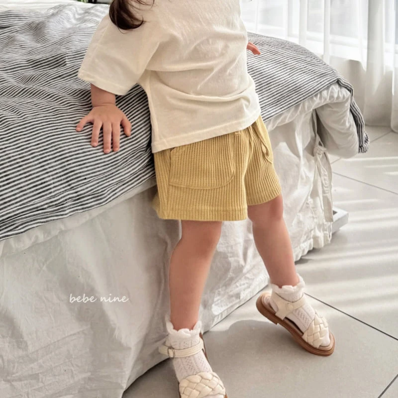 Bebe Nine - Korean Baby Fashion - #babyootd - Waffle Pocket Pants - 2