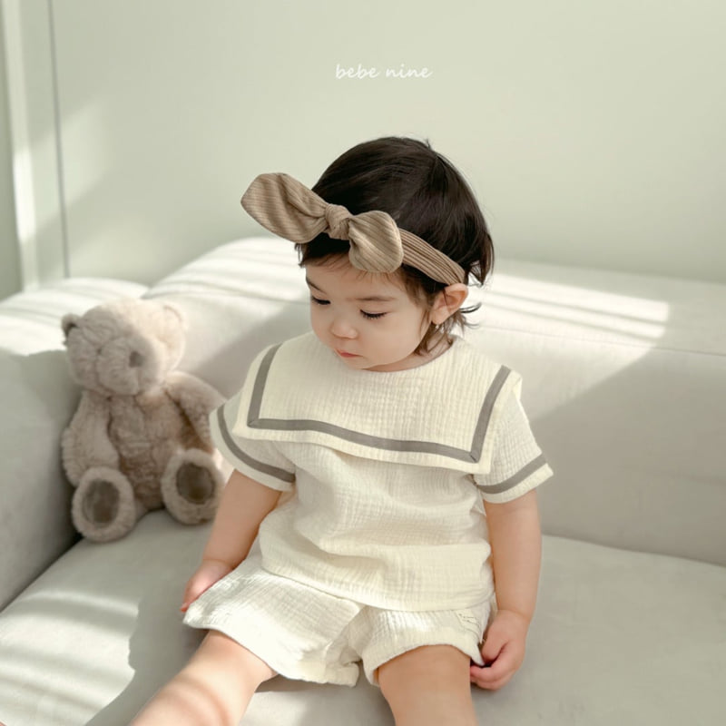 Bebe Nine - Korean Baby Fashion - #babyoutfit - Square Sailor Set - 6