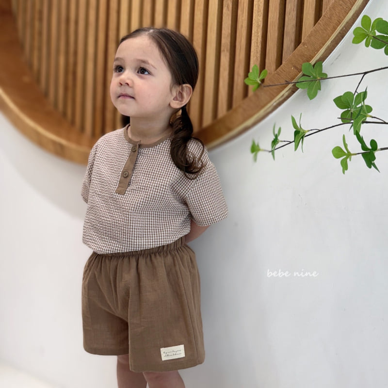 Bebe Nine - Korean Baby Fashion - #babyoutfit - Bloom Check Set - 4