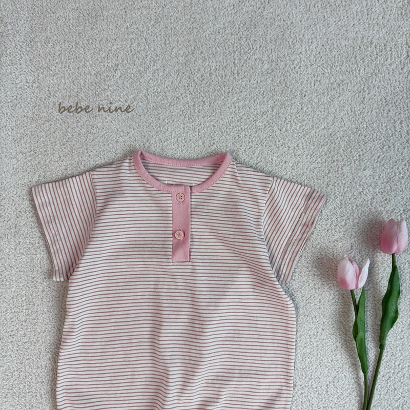 Bebe Nine - Korean Baby Fashion - #babyoutfit - Daily Stripe Suit - 10