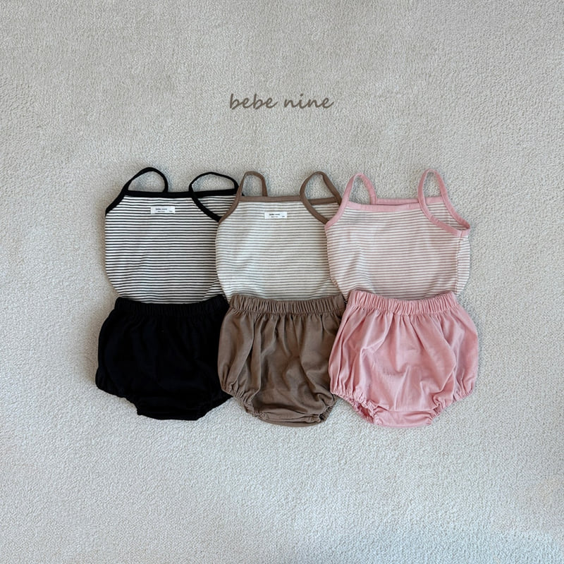 Bebe Nine - Korean Baby Fashion - #babyoutfit - Daily Sleeveless Set - 9