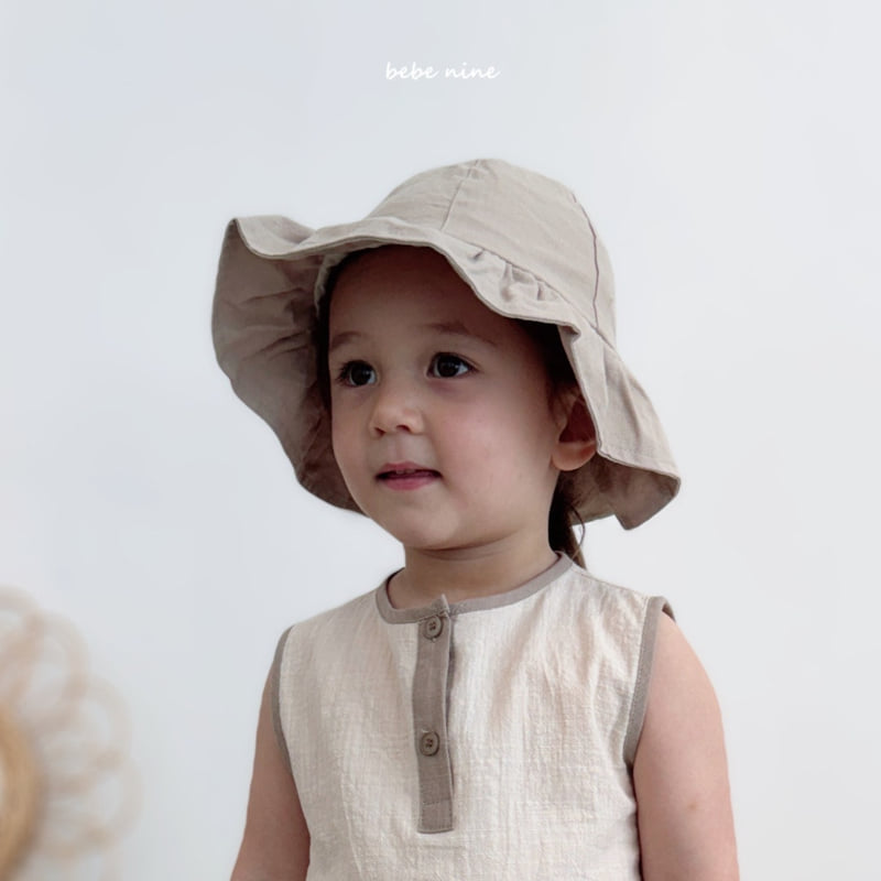 Bebe Nine - Korean Baby Fashion - #babyoutfit - Linen Bucket Hat - 5