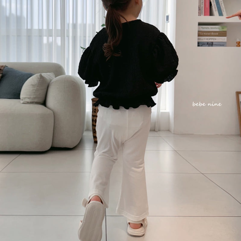 Bebe Nine - Korean Baby Fashion - #babyootd - Worri Ribbon Bootcut Pants - 4
