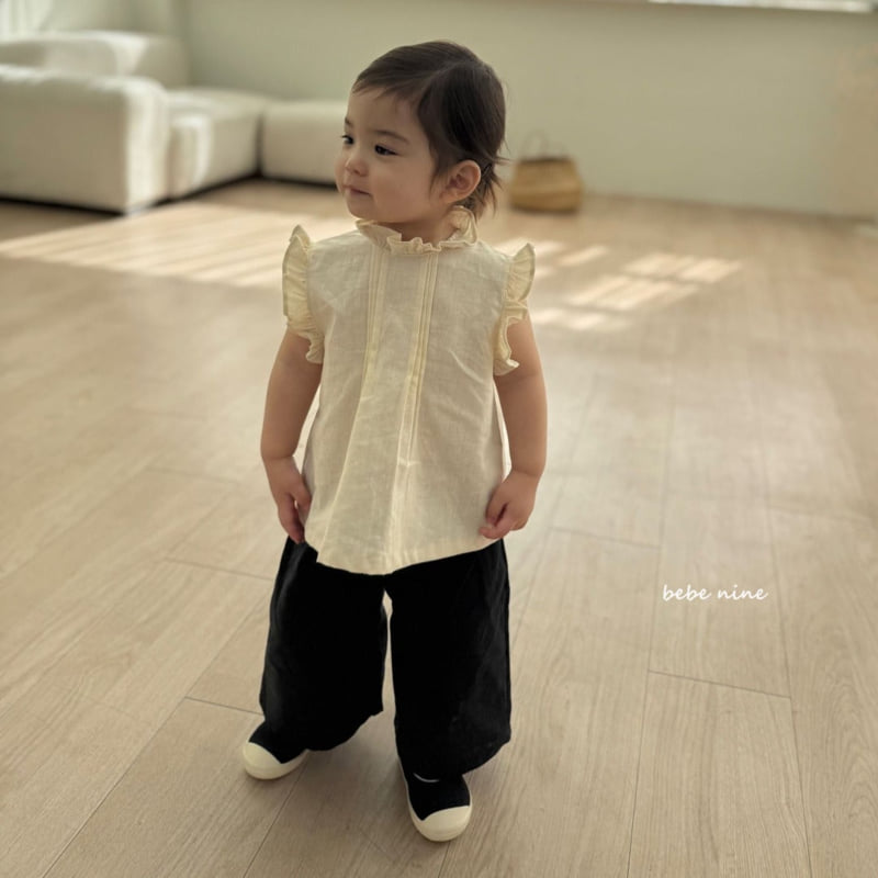 Bebe Nine - Korean Baby Fashion - #babywear - Essence Frill Linen Top