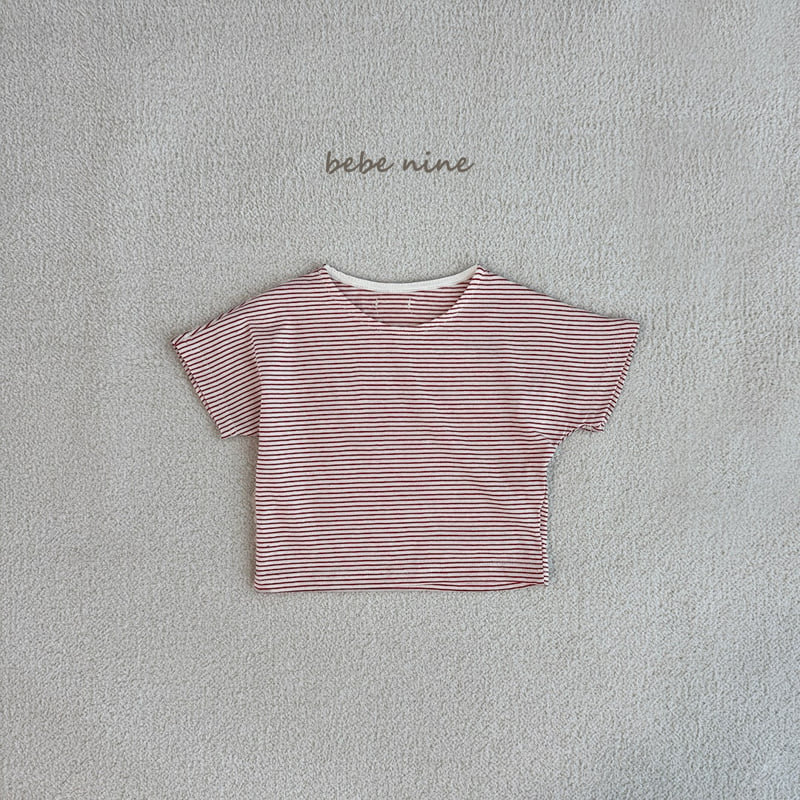 Bebe Nine - Korean Baby Fashion - #babywear - Stripe Boxy Tee - 9