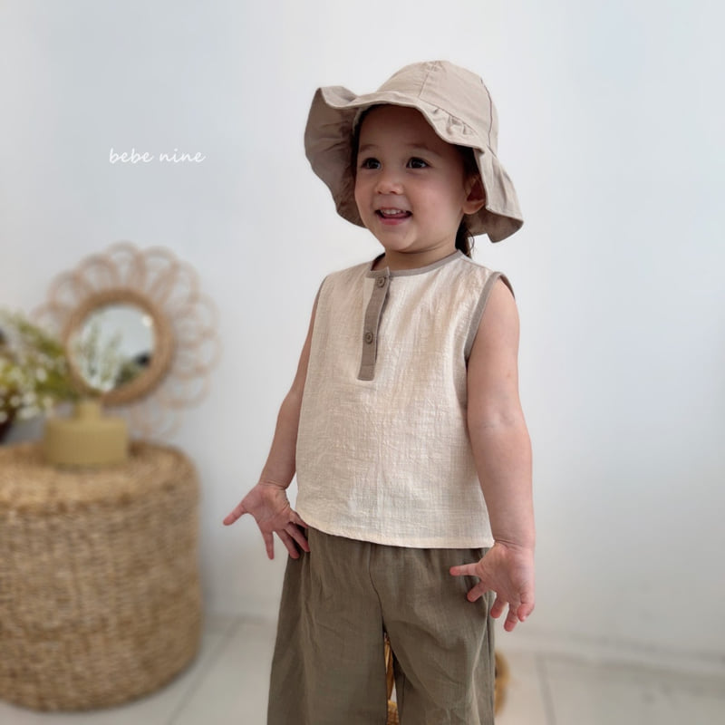 Bebe Nine - Korean Baby Fashion - #babywear - Button Cool Sleeveless Tee - 3