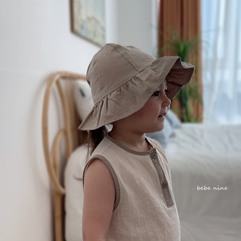 Bebe Nine - Korean Baby Fashion - #babywear - Linen Bucket Hat - 6