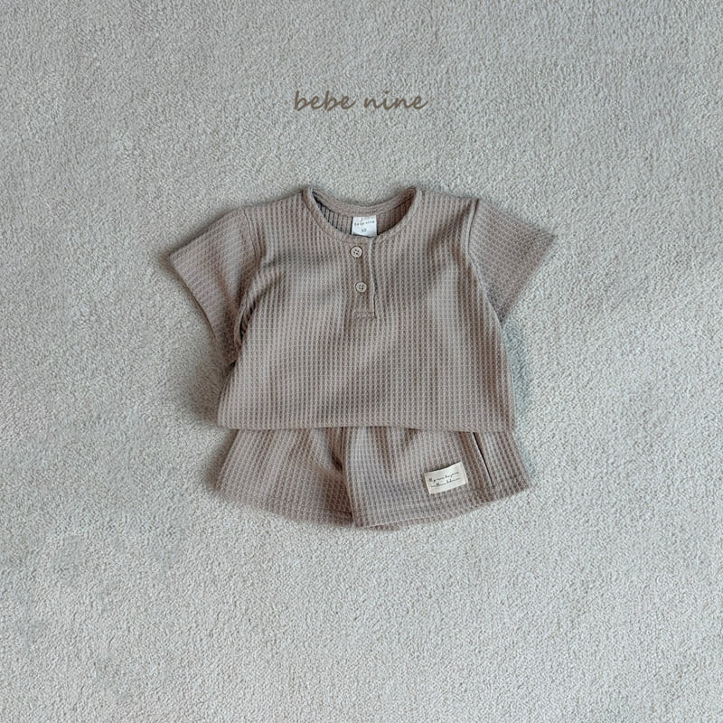 Bebe Nine - Korean Baby Fashion - #babywear - Creamy Waffle Set - 10