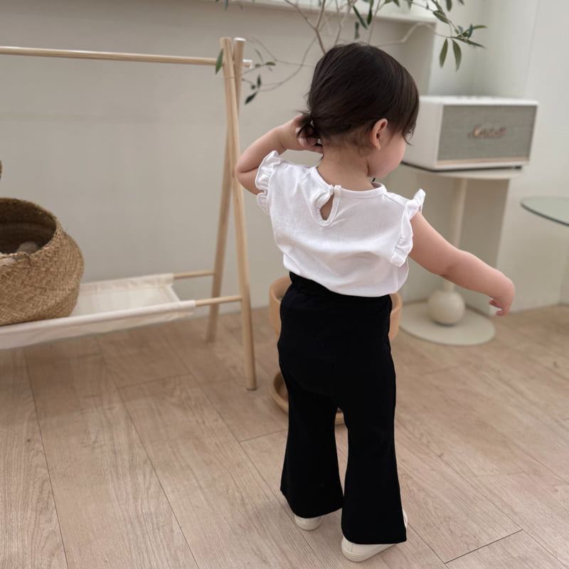 Bebe Nine - Korean Baby Fashion - #babywear - Worri Ribbon Bootcut Pants - 6