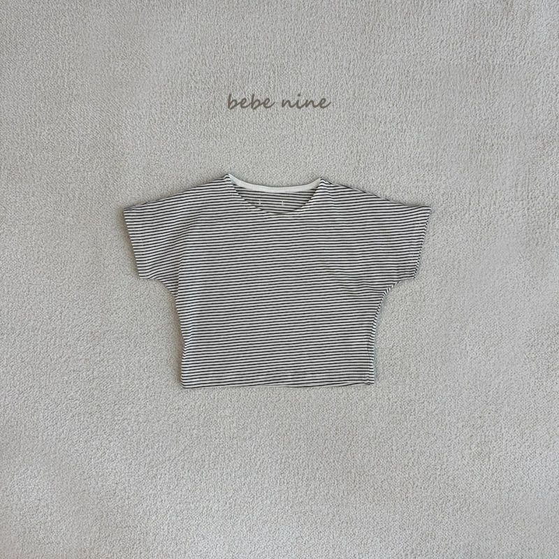 Bebe Nine - Korean Baby Fashion - #onlinebabyboutique - Stripe Boxy Tee - 10