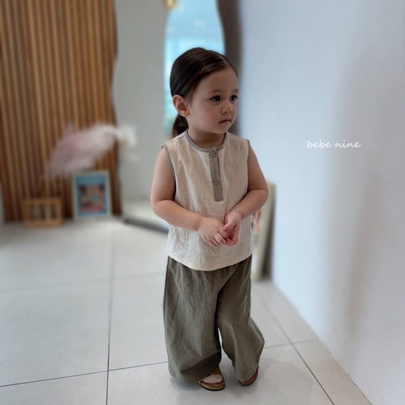 Bebe Nine - Korean Baby Fashion - #babywear - Button Cool Sleeveless Tee - 4