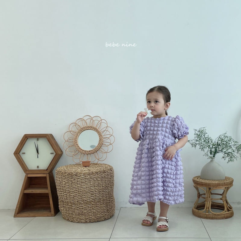 Bebe Nine - Korean Baby Fashion - #onlinebabyboutique - Mongle Blossom One-piece - 3