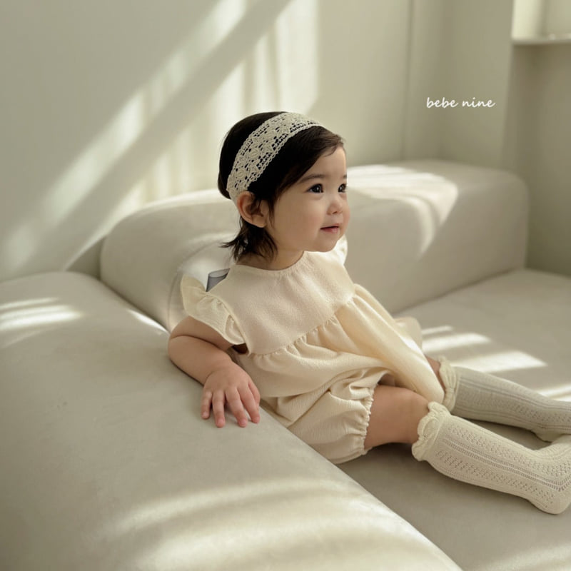Bebe Nine - Korean Baby Fashion - #onlinebabyshop - Angel Frill Ribbon Suit