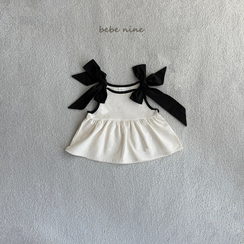 Bebe Nine - Korean Baby Fashion - #onlinebabyshop - Shoulder Ribbon Blouse - 9