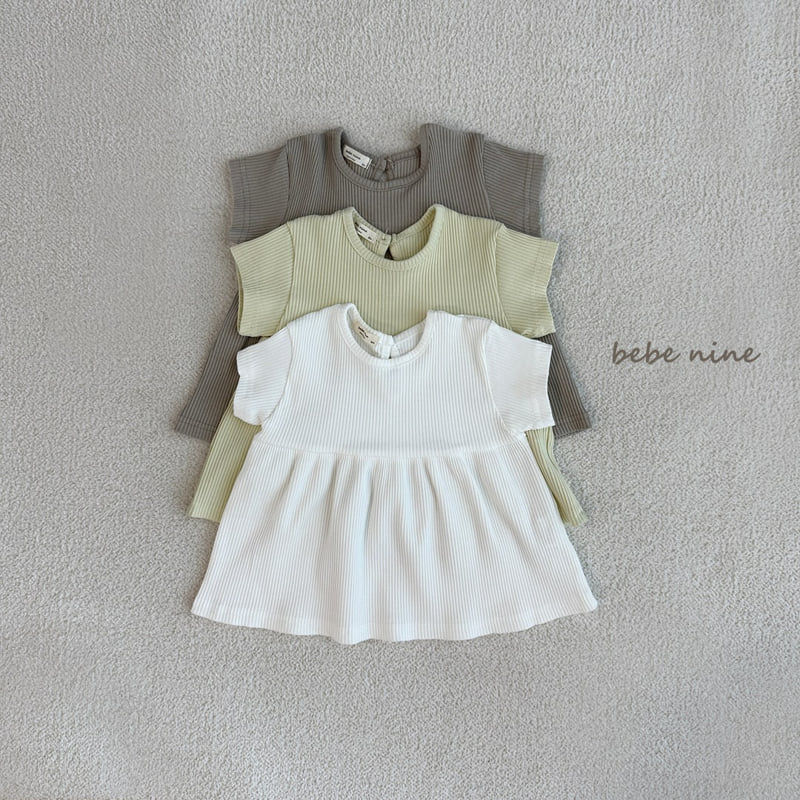 Bebe Nine - Korean Baby Fashion - #onlinebabyshop - Soft Rib One-piece - 8