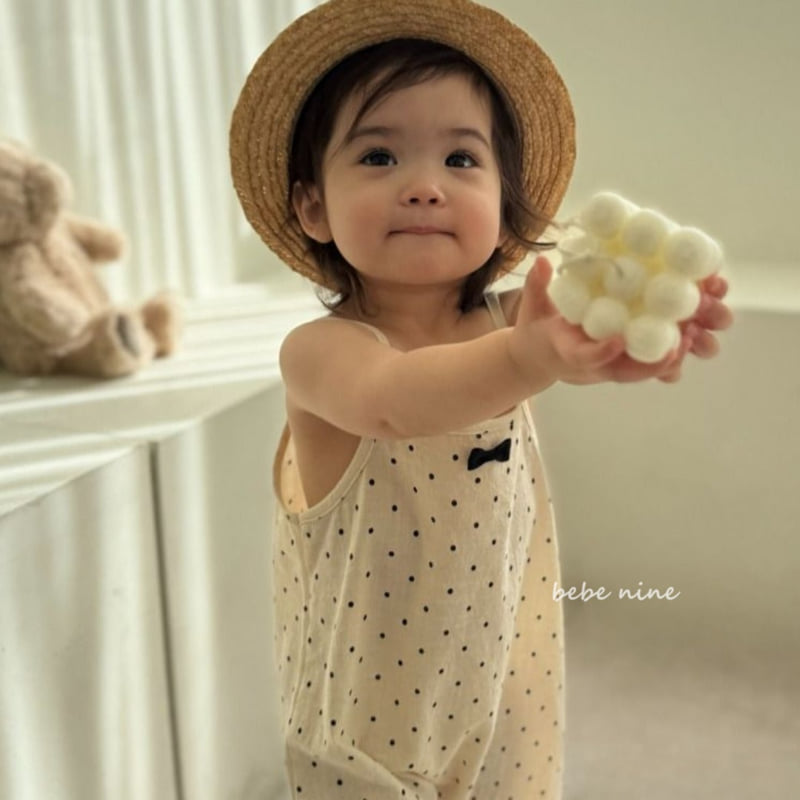 Bebe Nine - Korean Baby Fashion - #onlinebabyshop - Mini Ribbon Dot Suit - 3