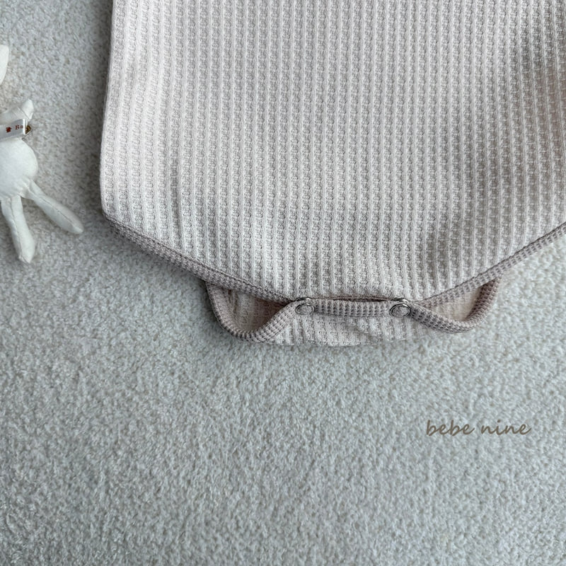 Bebe Nine - Korean Baby Fashion - #onlinebabyshop - Creamy Waffle Button Suit - 11