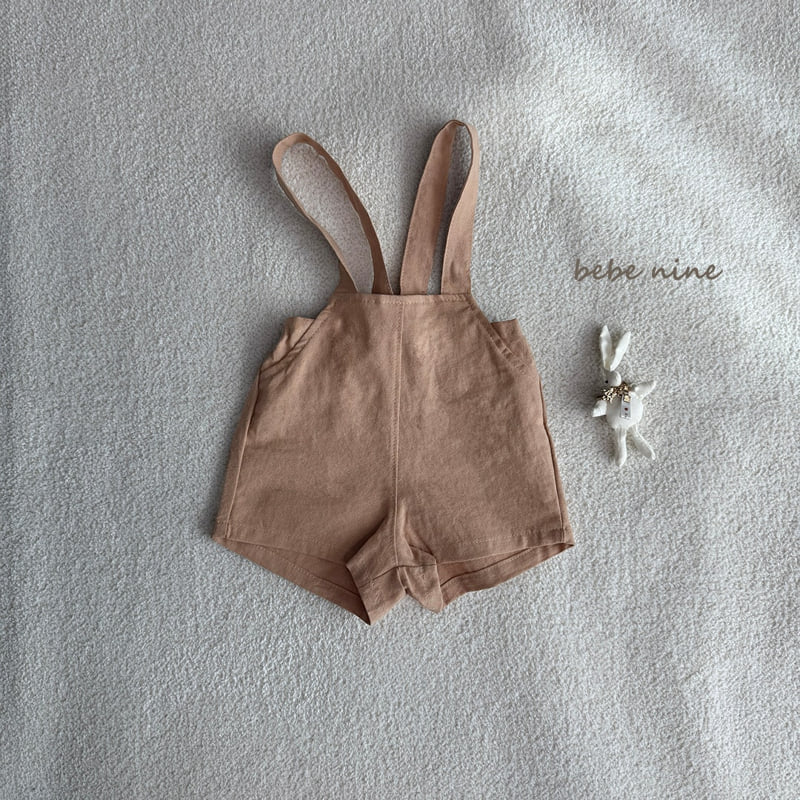 Bebe Nine - Korean Baby Fashion - #onlinebabyshop - Coco Linen Overalls Pants - 9