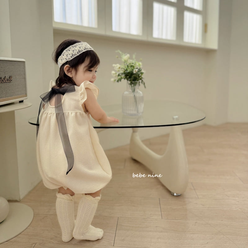 Bebe Nine - Korean Baby Fashion - #smilingbaby - Angel Frill Ribbon Suit - 2