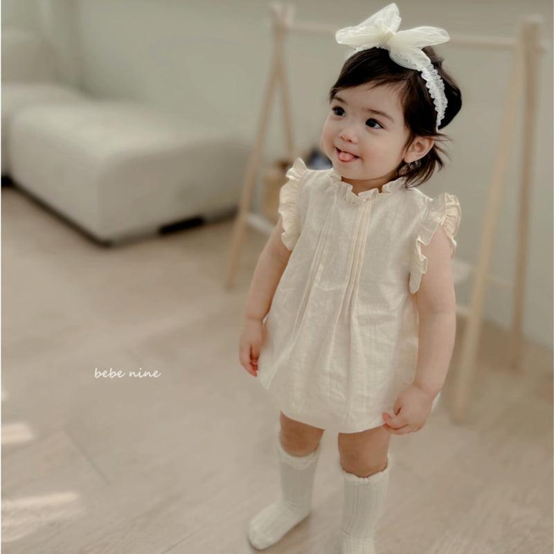Bebe Nine - Korean Baby Fashion - #smilingbaby - Essence Frill Linen Suit