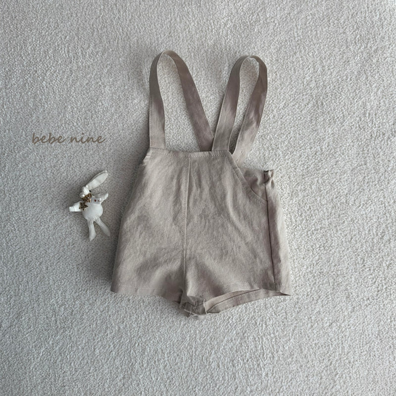 Bebe Nine - Korean Baby Fashion - #smilingbaby - Coco Linen Overalls Pants - 10